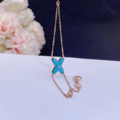 [⭐Renara]JEUX BRACELET TURQUOISE PINK GOLD 1 DIAMOND