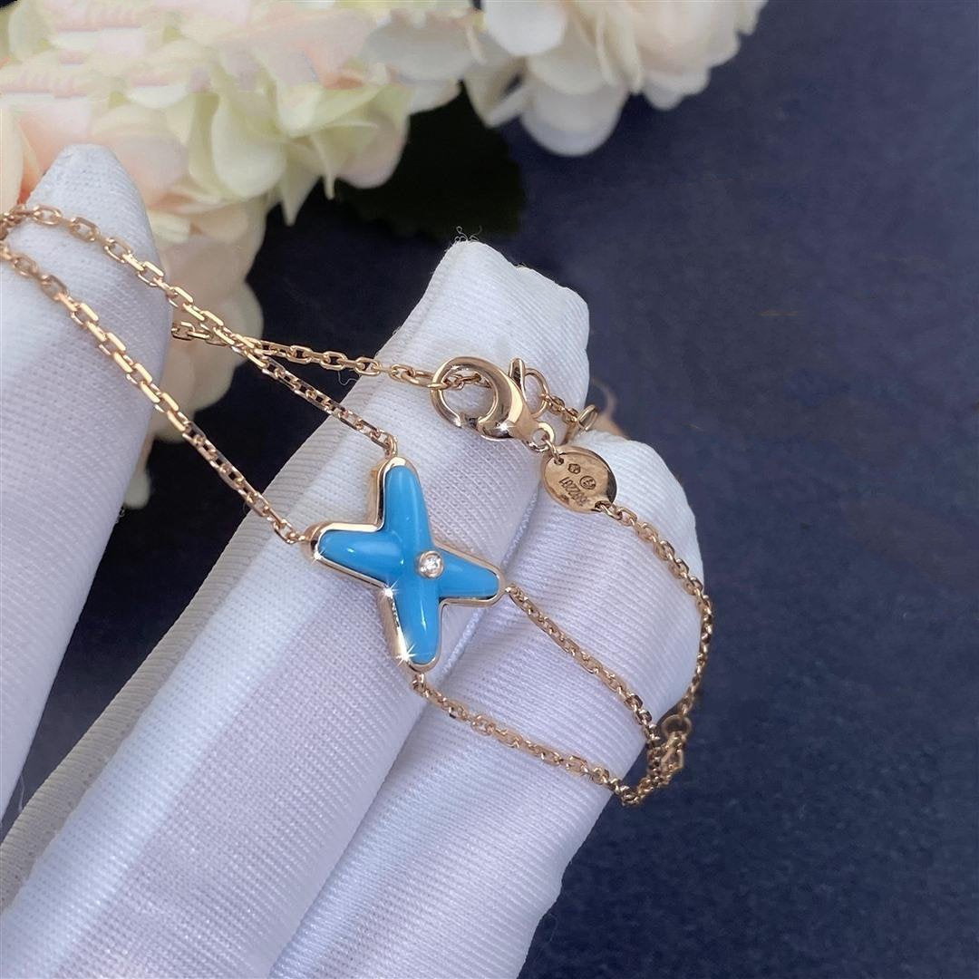 [⭐Renara]JEUX BRACELET TURQUOISE PINK GOLD 1 DIAMOND