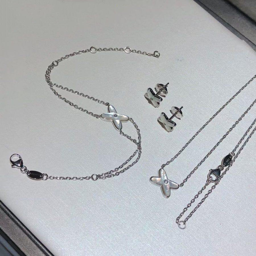 [⭐Renara]JEUX BRACELET WHITE MOP SILVER 1 DIAMOND