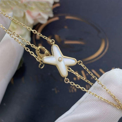 [⭐Renara]JEUX BRACELET WHITE MOP GOLD 1 DIAMOND