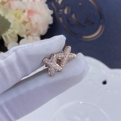 [⭐Renara]JEUX DE PINK GOLD DIAMOND EARRINGS