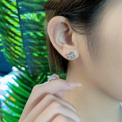 [⭐Renara]JEUX DE SILVER DIAMOND EARRINGS