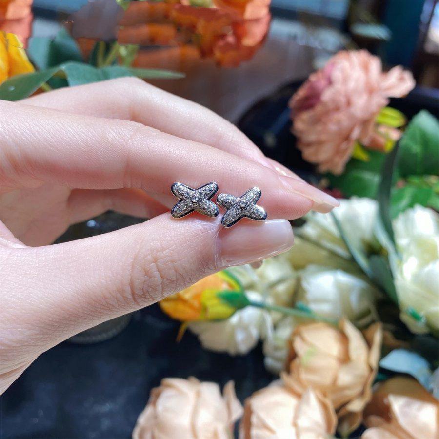 [⭐Renara]JEUX DE SILVER DIAMOND EARRINGS