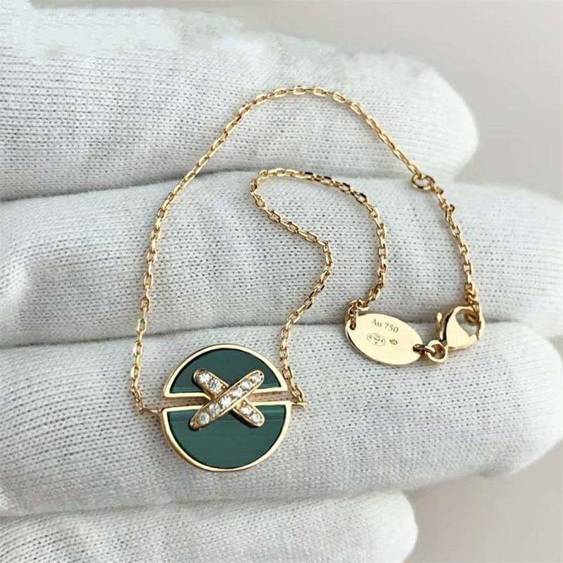 [⭐Renara]JEUX DE BRACELET MALACHITE PINK GOLD DIAMONDS