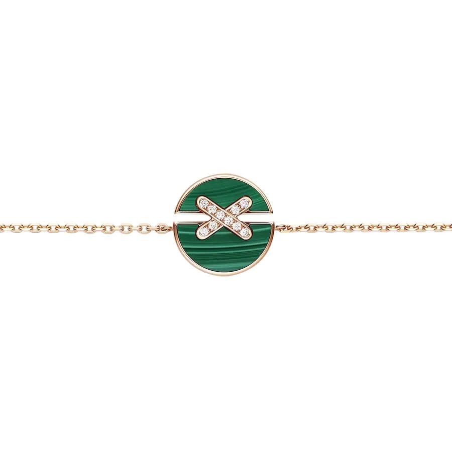 [⭐Renara]JEUX DE BRACELET MALACHITE PINK GOLD DIAMONDS