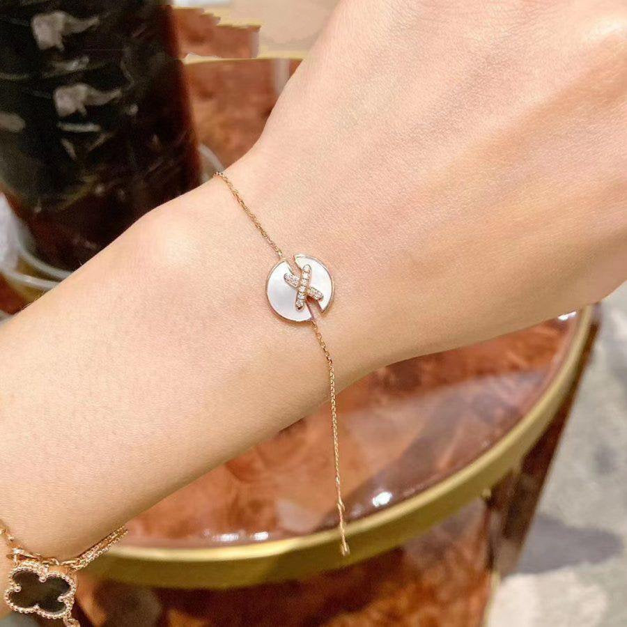 [⭐Renara]JEUX DE BRACELET MOP PINK GOLD DIAMONDS