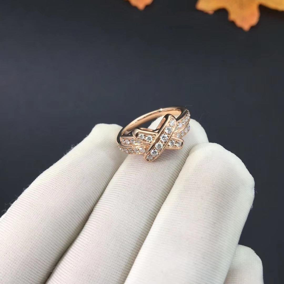 [⭐Renara]JEUX DE RING PINK GOLD DIAMOND