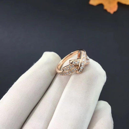 [⭐Renara]JEUX DE RING PINK GOLD DIAMOND