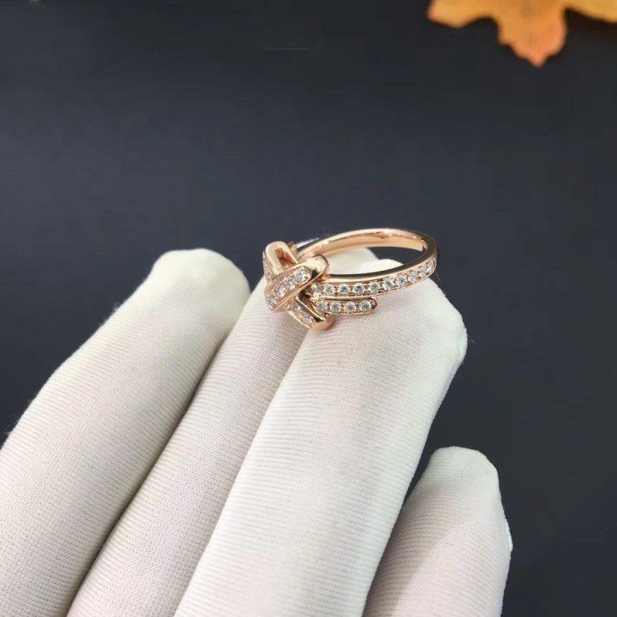 [⭐Renara]JEUX DE RING PINK GOLD DIAMOND