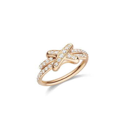 [⭐Renara]JEUX DE RING PINK GOLD DIAMOND