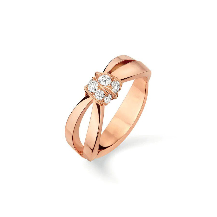 [⭐Renara]LIENS RING PINK GOLD DIAMOND