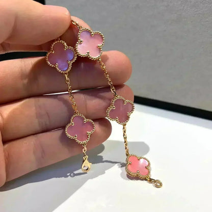 [⭐Renara] CLOVER 5 MOTIFS  PINK MOP BRACELET COLLECTION