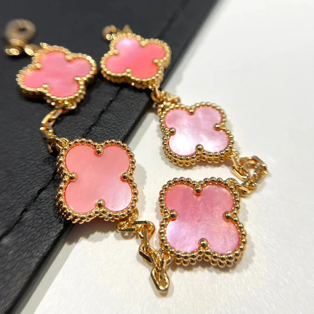 [⭐Renara] CLOVER 5 MOTIFS  PINK MOP BRACELET COLLECTION