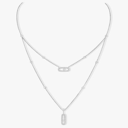[⭐Renara]MOVE 2 ROW DIAMOND NECKLACE