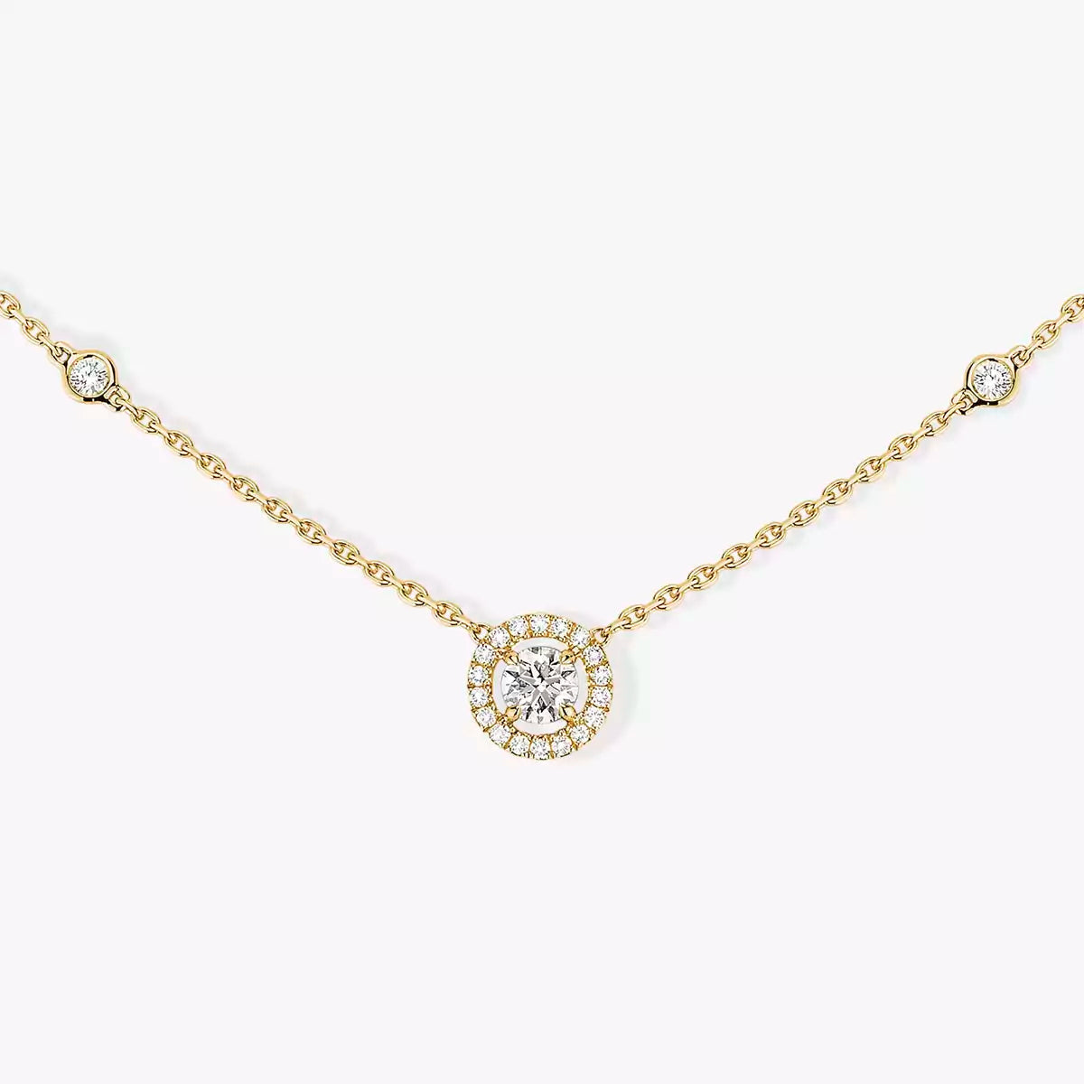 [⭐Renara]Diamond Necklace 0,20ct Brilliant Shape Joy