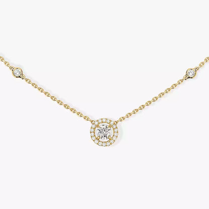 [⭐Renara]Diamond Necklace 0,20ct Brilliant Shape Joy