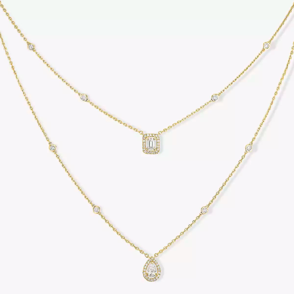 [⭐Renara]Diamond Necklace My Twin 2 Rows