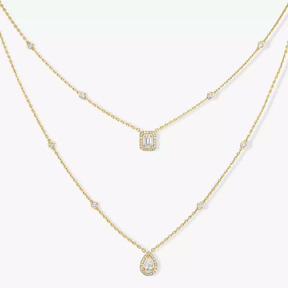 [⭐Renara]Diamond Necklace My Twin 2 Rows