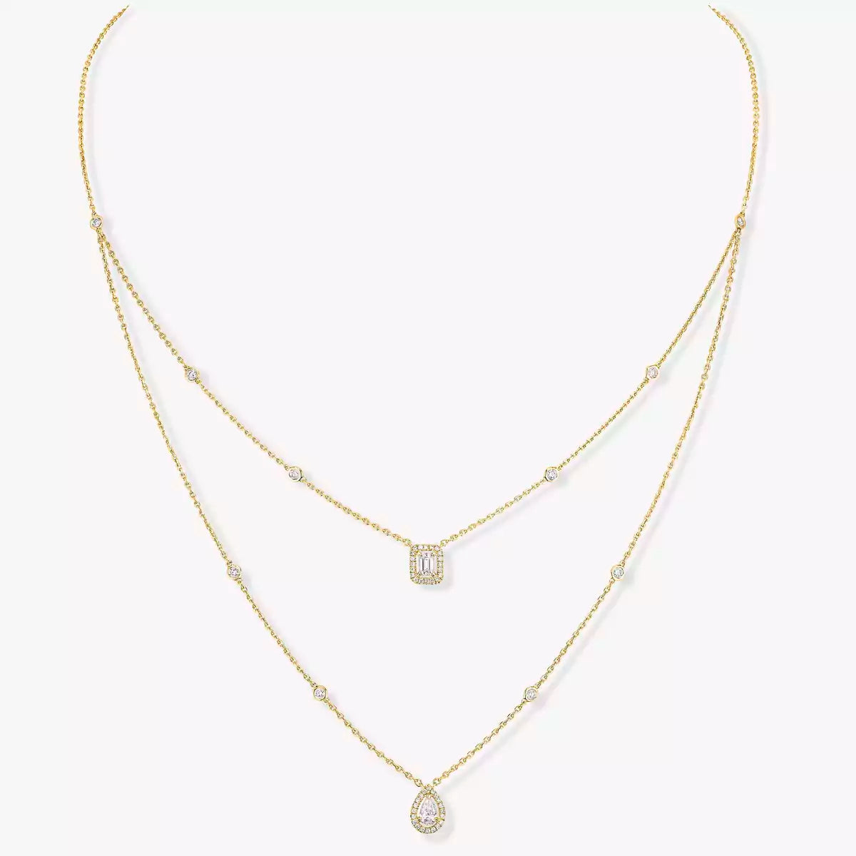 [⭐Renara]Diamond Necklace My Twin 2 Rows