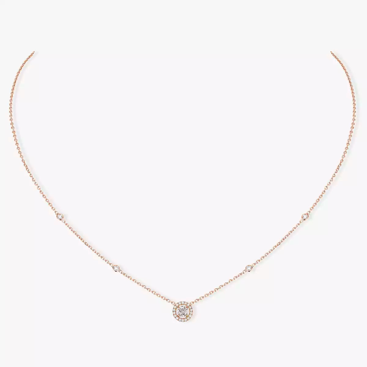 [⭐Renara]Diamond Necklace 0,20ct Brilliant Shape Joy