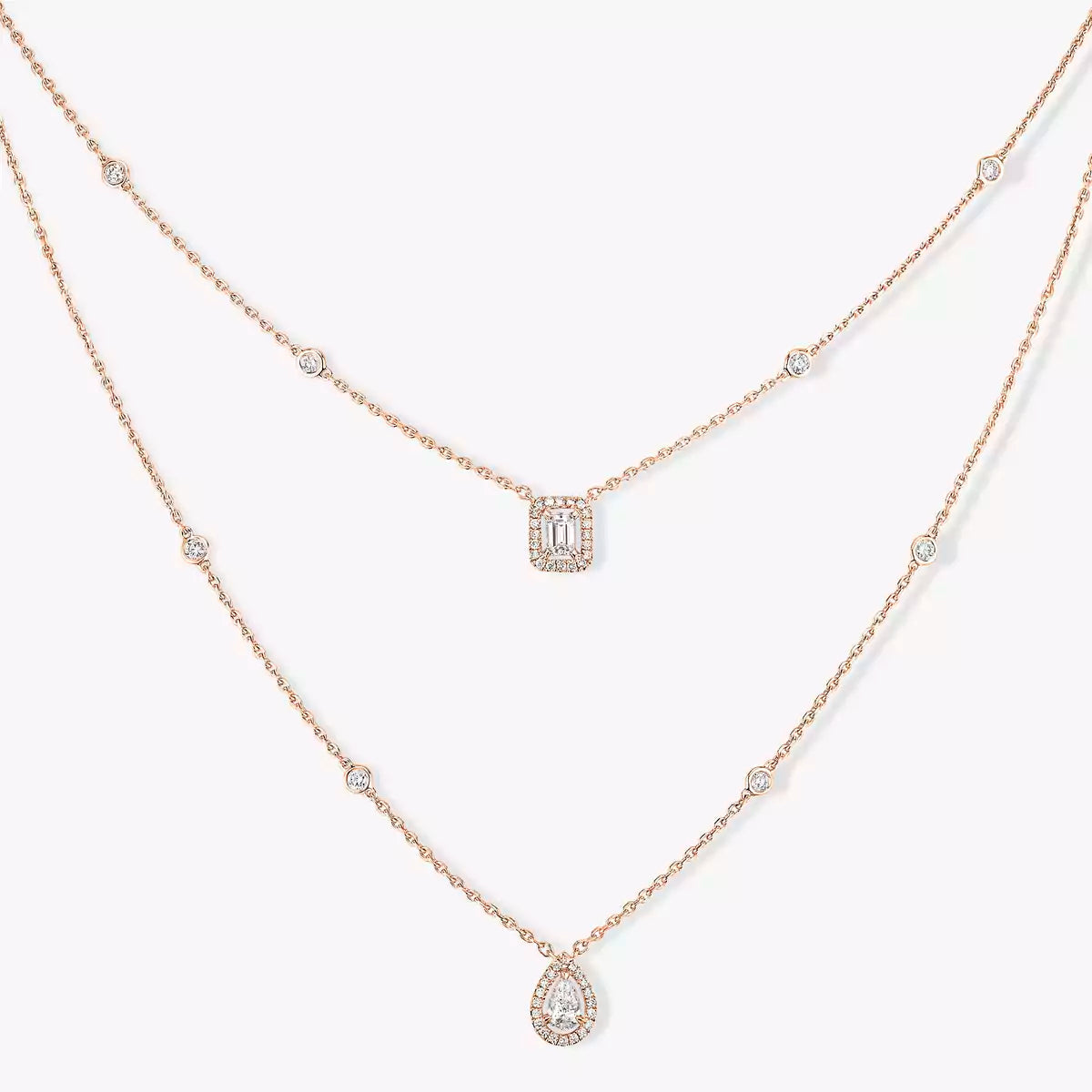 [⭐Renara]Diamond Necklace My Twin 2 Rows