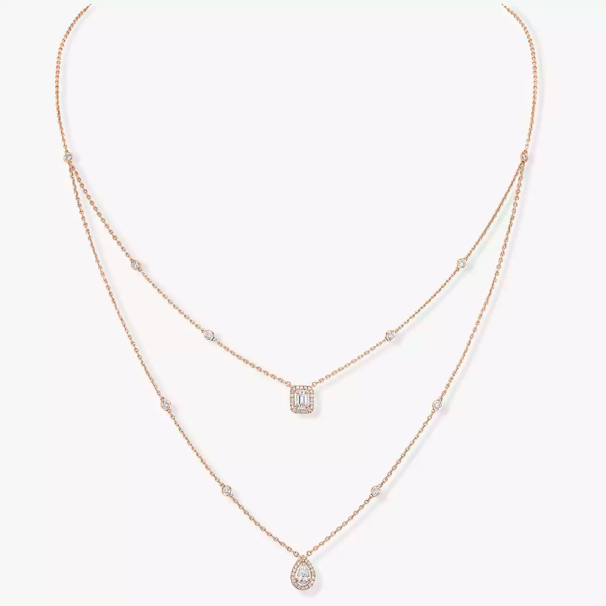 [⭐Renara]Diamond Necklace My Twin 2 Rows