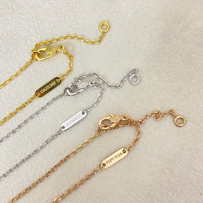 [⭐Renara]NEW 15MM PURPLE SAND-GOLD FOUR-LEAF CLOVER NECKLACE