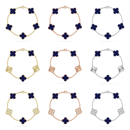 [⭐Renara]CLOVER 5 MOTIF LAPIS LAZULI BRACELET COLLECTION
