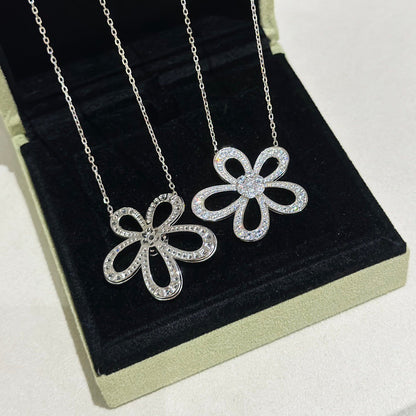[⭐Renara]FLOWERLACE NECKLACE FULL DIAMONDS