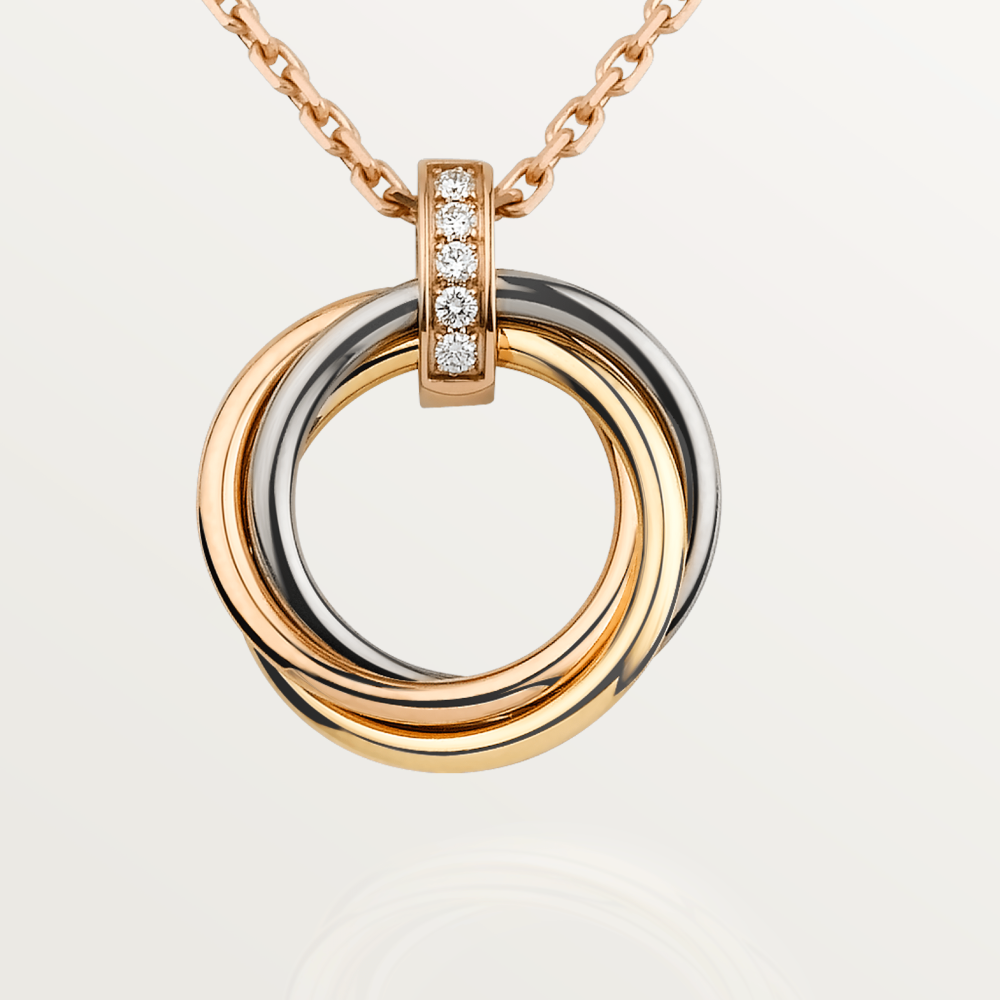 [⭐Renara]TRINITY NECKLACE GOLD  DIAMONDS