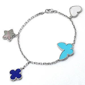 [⭐Renara]LUCKY SPRING SILVER BRACELET 4 MOTIF
