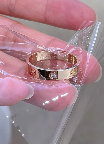 [⭐Renara]LOVE RING 4MM 1 DIAMOND