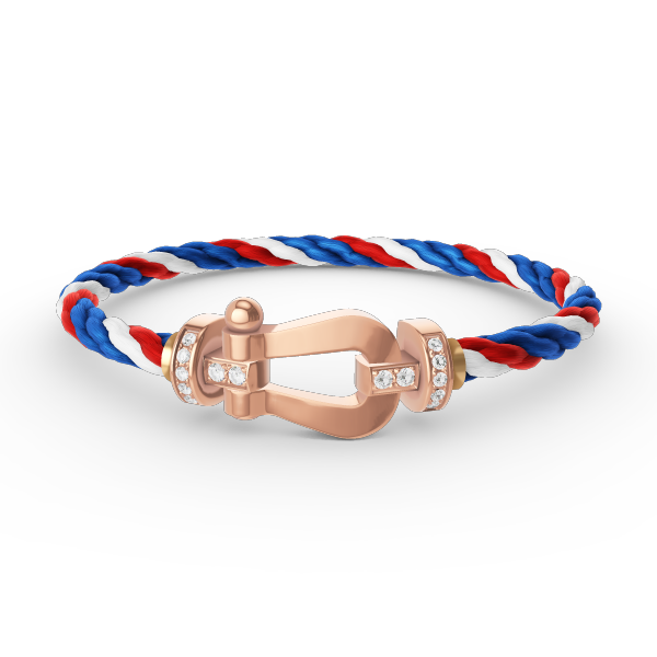 [⭐Renara]FORCE LARGE HORSESHOE HALF DIAMOND BRACELET ROSE GOLD