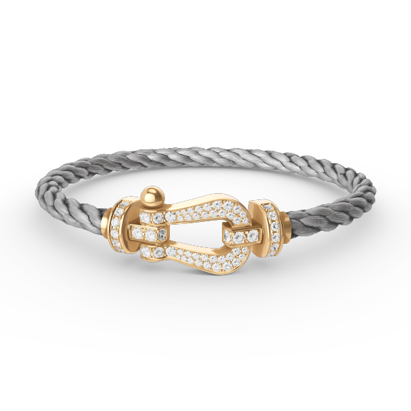 [⭐Renara]FORCE LARGE HORSESHOE FULL DIAMOND BRACELET GOLD