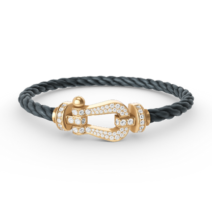 [⭐Renara]FORCE LARGE HORSESHOE FULL DIAMOND BRACELET GOLD
