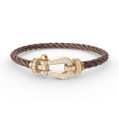[⭐Renara]FORCE LARGE HORSESHOE FULL DIAMOND BRACELET GOLD