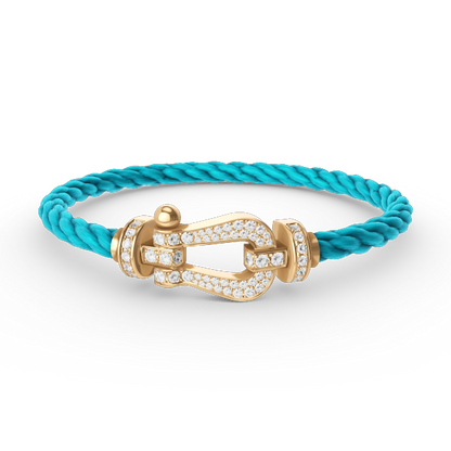 [⭐Renara]FORCE LARGE HORSESHOE FULL DIAMOND BRACELET GOLD
