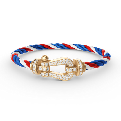 [⭐Renara]FORCE LARGE HORSESHOE FULL DIAMOND BRACELET GOLD