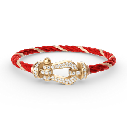 [⭐Renara]FORCE LARGE HORSESHOE FULL DIAMOND BRACELET GOLD