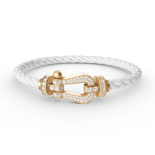 [⭐Renara]FORCE LARGE HORSESHOE FULL DIAMOND BRACELET GOLD
