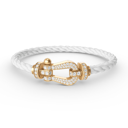 [⭐Renara]FORCE LARGE HORSESHOE FULL DIAMOND BRACELET GOLD