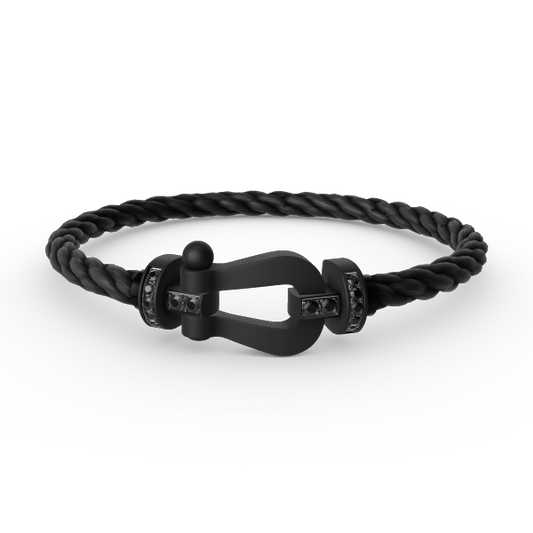 [⭐Renara]FORCE LARGE SERIES HORSESHOE BLACK SAMURAI BRACELET