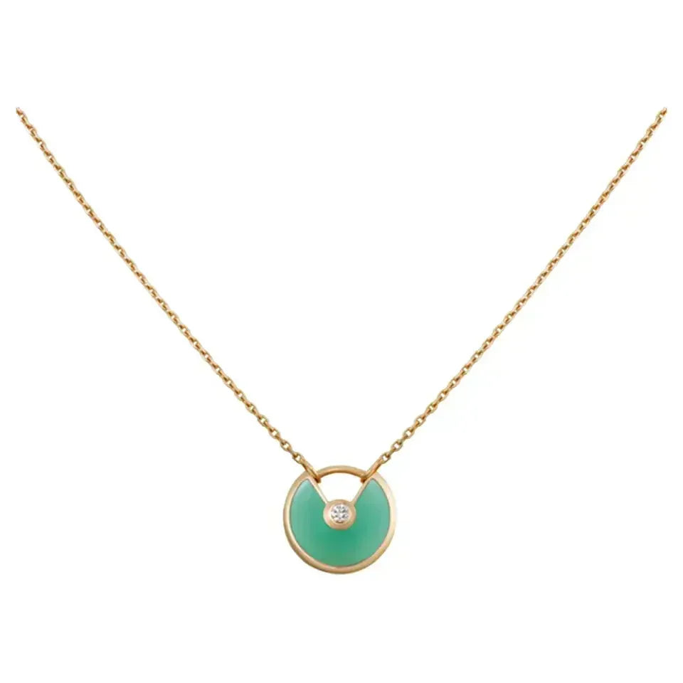 [⭐Renara]AMULETTE GOLD MALACHITE NECKLACE