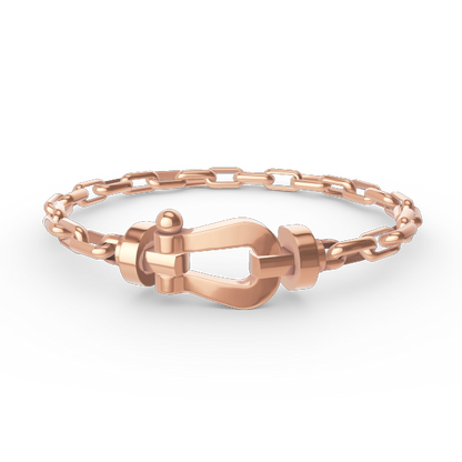 [⭐Renara]FORCE LARGE HORSESHOE CLASP  METAL BRACELET