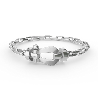 [⭐Renara]FORCE LARGE HORSESHOE CLASP  METAL BRACELET