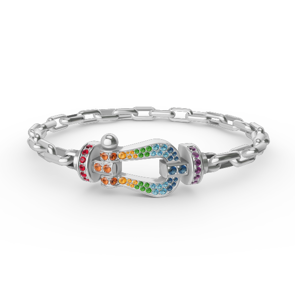 [⭐Renara]FORCE LARGE HORSESHOE CLASP  METAL BRACELET