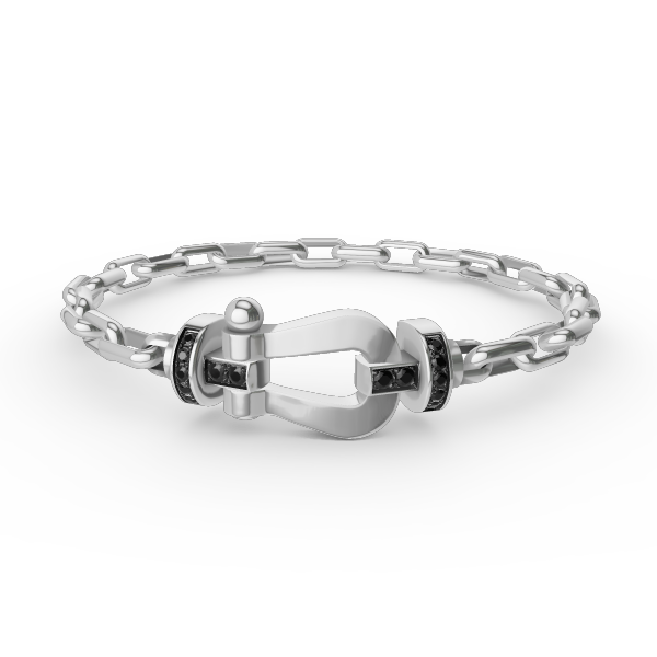 [⭐Renara]FORCE LARGE HORSESHOE CLASP  METAL BRACELET