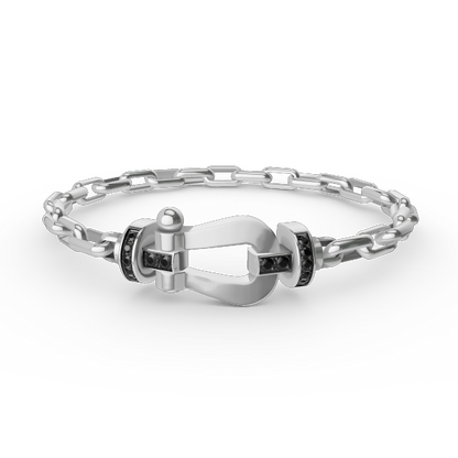 [⭐Renara]FORCE LARGE HORSESHOE CLASP  METAL BRACELET