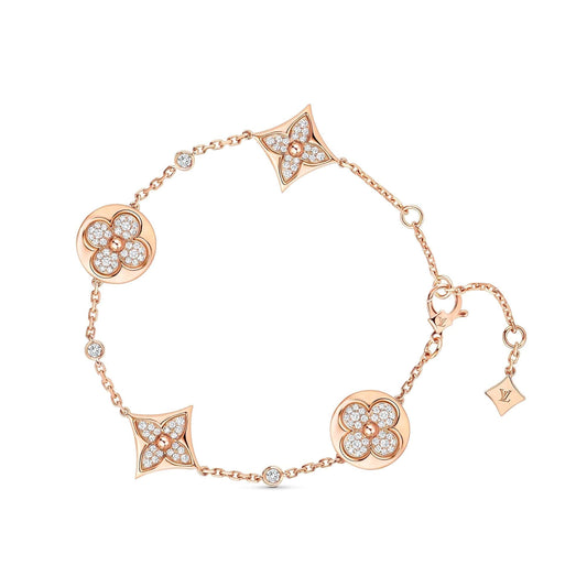 [⭐Renara]STAR AND SUN 4 MOTIFS GOLD DIAMONDS BRACELET
