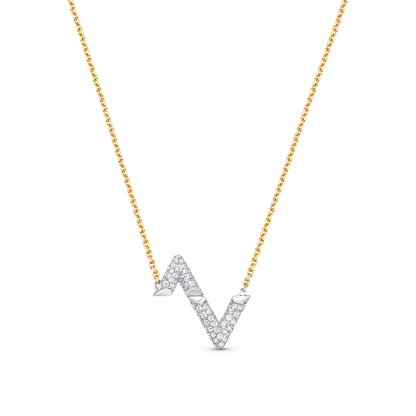 [⭐Renara]VOLT SILVER DIAMOND PEDANT NECKLACE